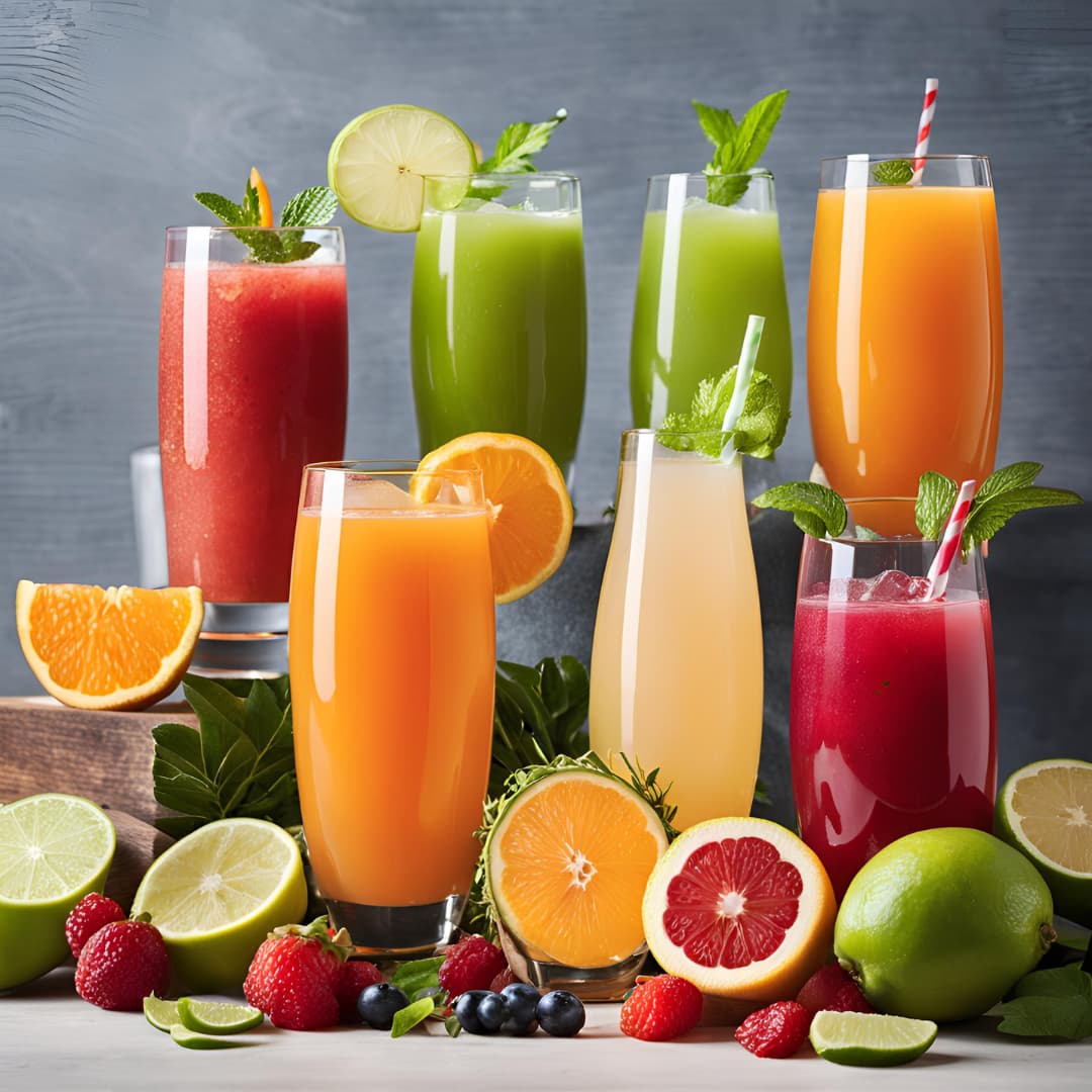 colorful juices